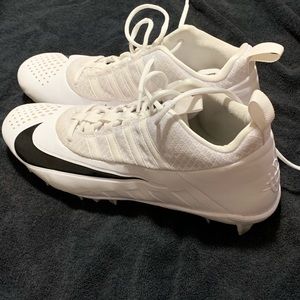 White Nike cleats size 12